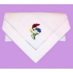 Floral Design Handmade Hand Embroidered Linen Napkin