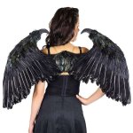 Maleficent Style Medium Black Feather Wings