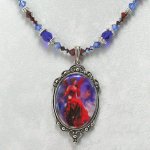 Crimson Lily Fairy Necklace by Nene Thomas