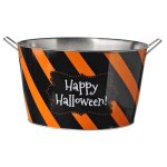 Happy Halloween Candy Bucket Large Metal