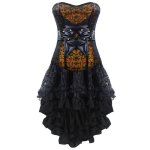 Desirable Witch Queen Corset Dress Set with Long Skirt