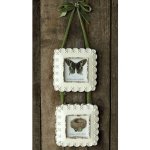 Ivory Square Shape Photo Frame 2 Piece Set