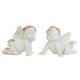Cherub Figurines with Crowns Set of 2