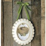 Ivory Oval Shape Photo Frame