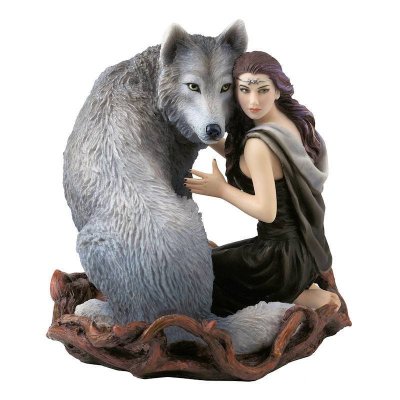Soul Bond Wolf Figurine by Anne Stokes