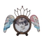 Wings & Crown Round Footed Photo Frame