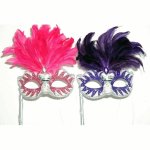 Mardi Gras Carnival Venetian Mask on a Stick