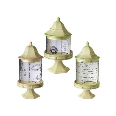 French Patisserie Glass Candy Jars Set of 3