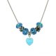 Blue Ice Sparkle Beaded Necklace
