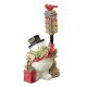 Light Up Traffic Signal Christmas Snowman Figurine