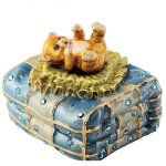 Baby Gift Bear Figurine Trinket Box by Keren Kopal