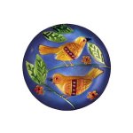 Blue Birds Glass Bird Bath Bowl by Grasslands Road