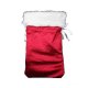 Christmas Red & White Plush Gift Bag