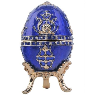 Royal Engagement Egg Figurine Musical Trinket Box