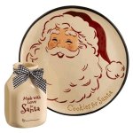 Santa Christmas Milk & Cookies Serving Set
