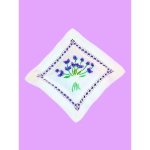 Purple Flower Design Handmade Linen Sachet Pillow