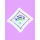 Purple Flower Design Handmade Linen Sachet Pillow