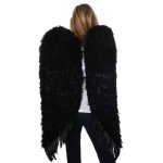 Black Feather Wings 38.5 Inches Tall