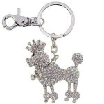 Crystal Poodle Dog Figurine Keychain by Spring Street Design