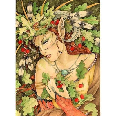 Wood Nymph Fairy Fantasy Art by Linda Ravenscroft