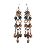 Black & Topaz Chandelier Earrings by I Love Bracelets