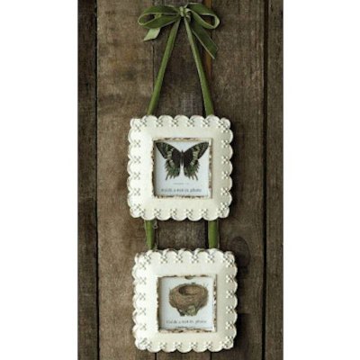 Ivory Square Shape Photo Frame 2 Piece Set