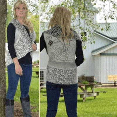 Black & White Sleeveless Sweater Vest