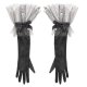 Elegant Long Black Costume Gloves
