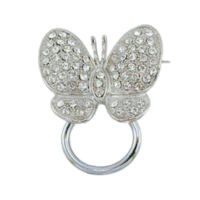 Butterfly Eye Glass Holder Brooch or Lapel Pin