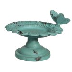 Butterfly Cast Iron Pedestal Stand Bowl