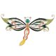 Dragonfly Figurine in Stained Glass Wall Art