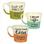 Funny Saying Half Dipped Coffee Mug Offered in 3 Styles