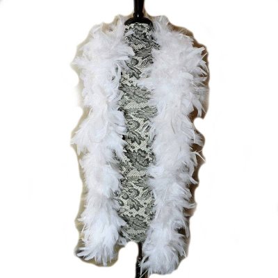 White Opal Sheen Lusciously Thick Feather Boa