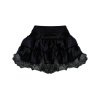 Ballerina Black Satin Tutu Skirt with Tulle Petticoat