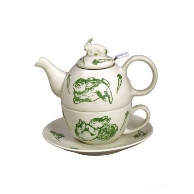 Green Bunny Tea for One Set from Andrea by Sadek