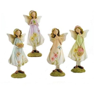 Holding a Gift Angel Figurine Standing