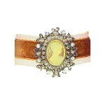 Cameo Vintage Seductive Maiden Choker Necklace