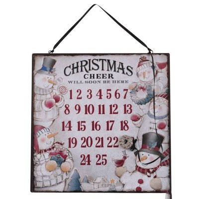 Snowman Christmas Cheer Count Down Sign