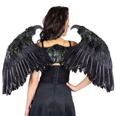 Maleficent Style Medium Black Feather Wings