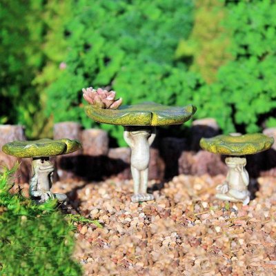 Frog Bistro Table & Chair Figurines Fairy Garden Furniture