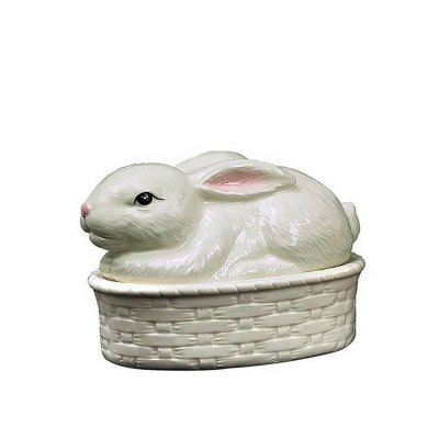 Bunny Figurine Ring Holder Bowl or Trinket Box
