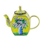 Van Gogh Daisies & Vase Teapot Figurine Trinket Box