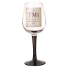 Funny Title Black Stem Wine Glass