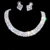 Glorious Rhinestone Choker Necklace & Earrings Jewelry Set