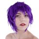Purple Feather Hair Cap Costume Wig