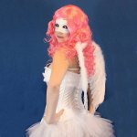 Pink Curly Long Hairstyle Costume Wig