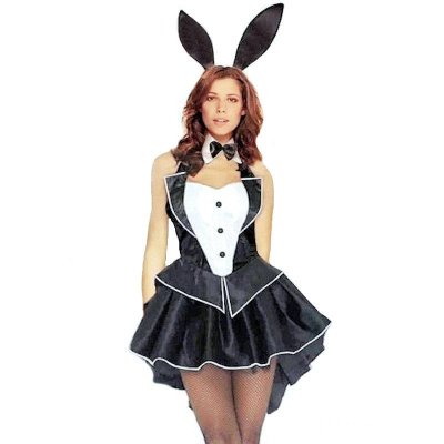 Playboy Bunny Tuxedo Style Adult Costume