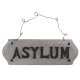 Asylum Halloween Sign by Grasslands Road