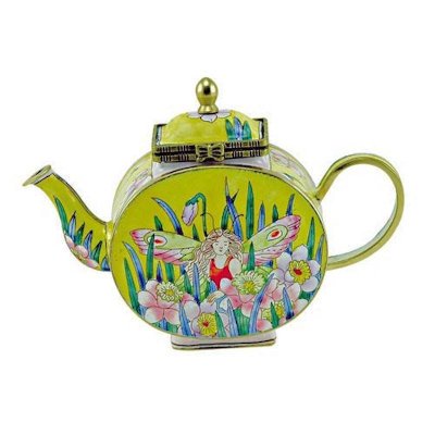 Fairy Teapot Figurine Trinket Box by Kelvin Chen