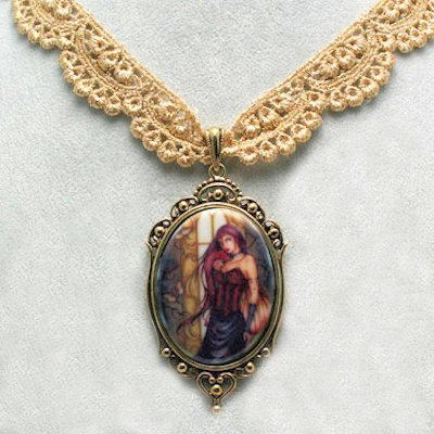 Renaissance Rose Fantasy Art Fairy Choker Necklace